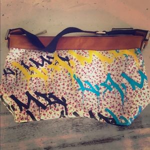 Graffiti print purse